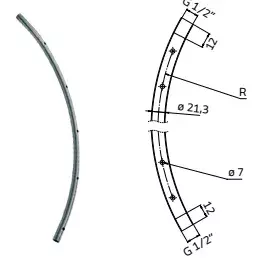 Zdjęcie produktu Rurka okrągła fi 80 cm 7 otworów